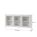 Ver imagem 4 de Balcão Buffet Refresh 3 Portas 3 Prateleiras com Vidro Branco - BRV
