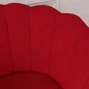 Ver imagem 3 de Kit 3 Poltronas Pétala Sued Vermelho Pés Palito - Kimi Design