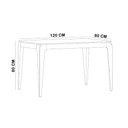 Ver imagem 4 de Mesa de Jantar 4 Lugares Retangular 120cm Tampo Mdf com Vidro Claris N01 Ypê Off White - Lyam Decor