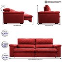 Ver imagem 2 de Sofá Retrátil e Reclinável 3,15m Molas Ensacadas Cama inBox Big Home com Bordado Velusoft