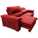 Ver imagem 7 de Sofá Retrátil e Reclinável 3,15m Molas Ensacadas Cama inBox Big Home com Bordado Velusoft