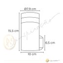 Ver imagem 4 de Luminária de Parede Arandela Vitro Tube Redondo Led 2700k Luz Quente 9w Bivolt Externo Fachada Muro