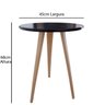 Mesa de Cabeceira Mesa de Apoio Lateral Canto Pé Palito 68cm:preto - 4