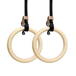 Argolas de Suspensão Olímpicas Madeira para Ginástica Cross Training - 1