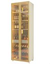 Ver imagem 3 de Cristaleira Torre Modulo Estante Bar Adega LED Pés Ladisa Cor:Off White/Dourado