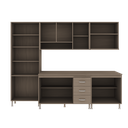 Ver imagem 4 de Armário de Cozinha Modulada Completa Fidelitá Paris 5 Peças 260cm 13 Portas 3 Gavetas com Tampo