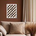 Ver imagem 1 de Quadro Bauhaus Marrom - Bolinhas 33x24cm - com Vidro:moldura Branca