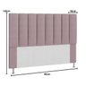 Cabeceira Estofada Cama Box Solteiro 90 cm Carla Suede Rosê - 2