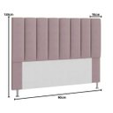 Ver imagem 2 de Cabeceira Estofada Cama Box Solteiro 90 cm Carla Suede Rosê