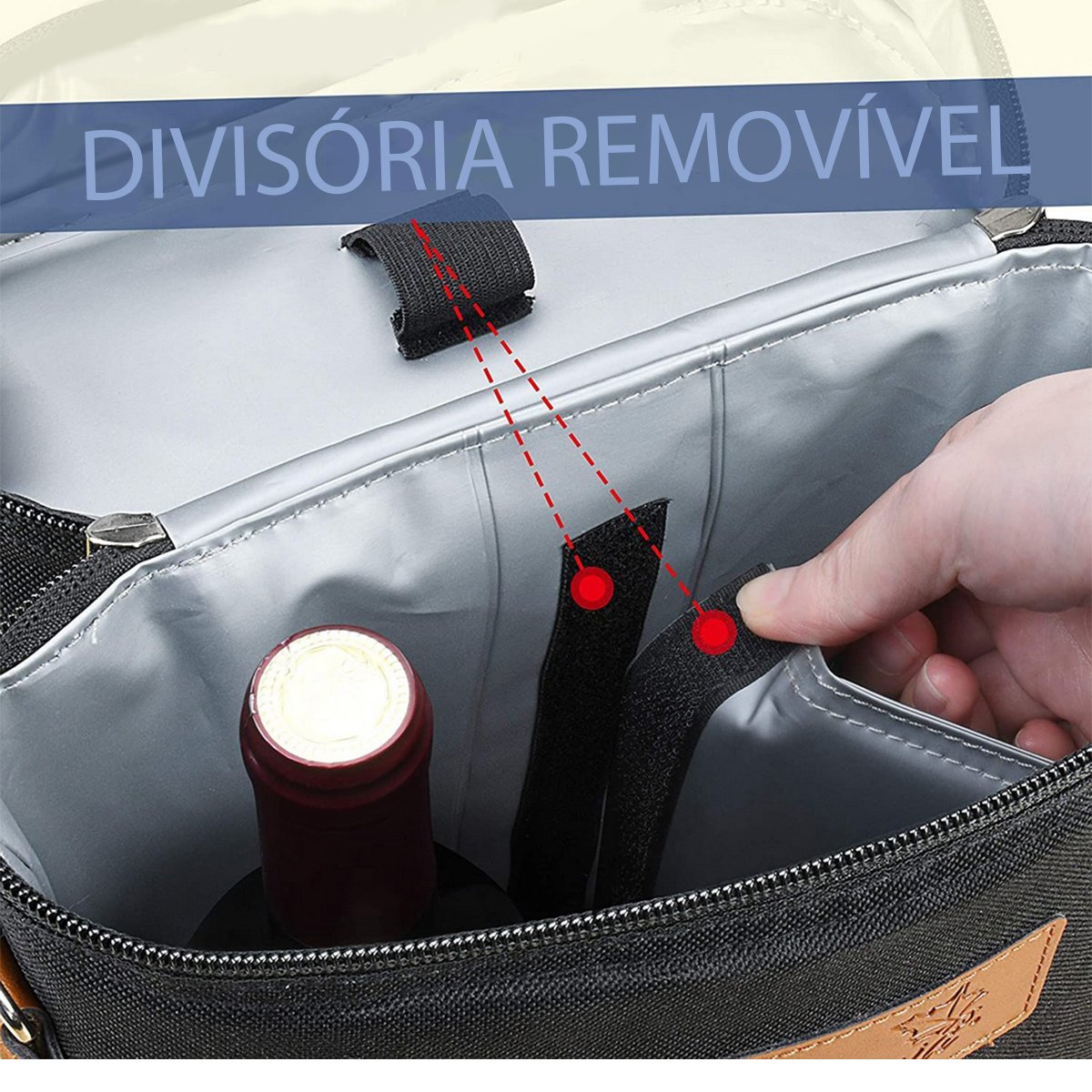 Wine Bag Para Vinhos Garrafas Taças Bolsa Térmica Sommelier - 6