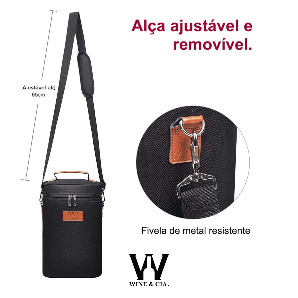 Wine Bag Para Vinhos Garrafas Taças Bolsa Térmica Sommelier - 7