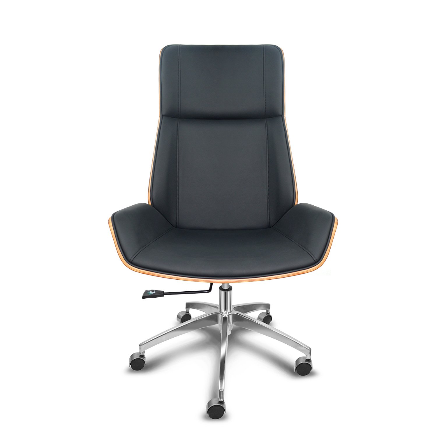 Cadeira Presidente Escritório Ergonômica Gogo Chair Deluxe Wood - Preta - 2