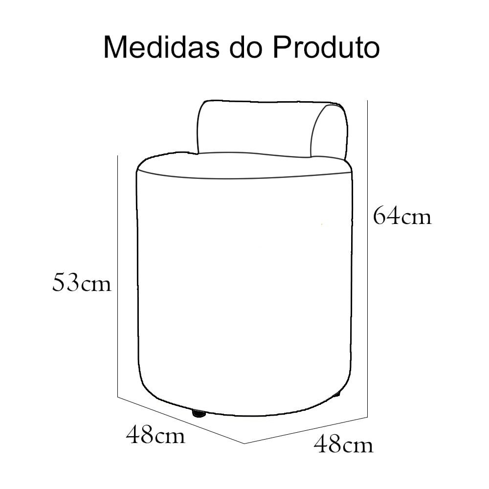 Puff Athena Quarto Veludo Acqua - Vallisa Decor - 4