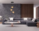 Ver imagem 3 de Pendente Moderno Preto Globo Triplo P/ Sala Espaço Gourmet Arevo Iluminação Jabuticaba VIDRO ÂMBAR