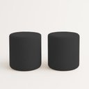 Ver imagem 1 de Kit 2 Puffs Beca Cilindro Suede Live - 7 Decor Preto