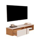 Ver imagem 6 de Rack para TV até 50 Polegadas Decor 1.16 Suspenso 1 Gaveta Off White/Nature - Giga Móveis