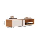 Ver imagem 4 de Rack para TV até 50 Polegadas Decor 1.16 Suspenso 1 Gaveta Off White/Nature - Giga Móveis