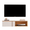 Ver imagem 2 de Rack para TV até 50 Polegadas Decor 1.16 Suspenso 1 Gaveta Off White/Nature - Giga Móveis