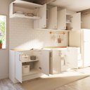 Ver imagem 3 de Cozinha Planejada 6 Peças 3 Aéreos 3 Balcões sem Tampo Marselha CabeCasa MadeiraOriginals Branco