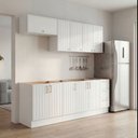 Ver imagem 1 de Cozinha Planejada 6 Peças 3 Aéreos 3 Balcões sem Tampo Marselha CabeCasa MadeiraOriginals Branco