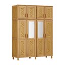 Ver imagem 2 de Guarda-roupa Grécia Casal Mel com Espelho 8 Portas