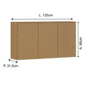Ver imagem 7 de Cozinha Modulada Completa Compacta 16 Portas Vivace com Cristaleira Cinamomo/Off White