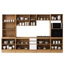 Ver imagem 5 de Cozinha Modulada Completa Compacta 16 Portas Vivace com Cristaleira Cinamomo/Off White