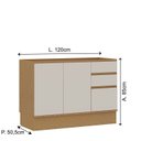 Ver mais imagens de Cozinha Modulada Completa Compacta 16 Portas Vivace com Cristaleira Cinamomo/Off White