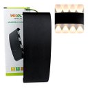 Ver imagem 2 de Arandela Led 8w Efeito 8 Fachos Branco Quente 3000-3500k Acabamento Preto Biv Marca Hitec