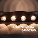 Ver imagem 3 de Arandela Led 8w Efeito 8 Fachos Branco Quente 3000-3500k Acabamento Preto Biv Marca Hitec