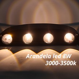 Arandela Led 8w Efeito 8 Fachos Branco Quente 3000-3500k Acabamento Preto Biv Marca Hitec - 3