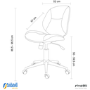 Ver imagem 5 de Cadeira Office Porto Pu Preta - Rivatti