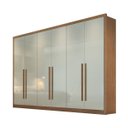 Ver imagem 1 de Guarda Roupa Casal 100% Mdf 6 Portas 8 Gavetas - Livorno-cumaru/fendi - Móveis Novo Horizonte