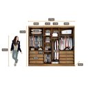 Ver imagem 4 de Guarda Roupa Casal 100% Mdf 6 Portas 8 Gavetas - Livorno-cumaru/fendi - Móveis Novo Horizonte