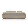 Sofá Bipartido 5 Lugares com Almofadas Soltas 300cm Nuuk Linho Avelã - 2