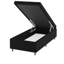 Ver imagem 1 de Base Box Bau Solteiro Cairo (43x88x188cm) Preto - Casa Giulia