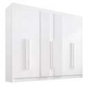 Ver imagem 1 de Guarda Roupa Casal Athos 6 Portas Ripado 100% Mdf D`doro Móveis - Branco