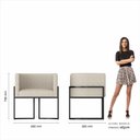 Ver imagem 5 de Poltrona Estofada Oregon Preto Fosco/suede Bege - M. Arapongas Preto Fosco/suede Bege