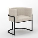 Ver imagem 2 de Poltrona Estofada Oregon Preto Fosco/suede Bege - M. Arapongas Preto Fosco/suede Bege