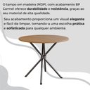 Ver mais imagens de Conjunto Mesa Redonda 4 Cadeiras Imbuia Minas Preto/Martelado/Marrom