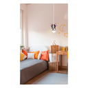 Ver imagem 2 de Luminária Pendente Quarto Infantil Bebê 1 Lâmpada E27 Bivolt Branco 110V/220V