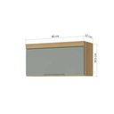 Ver imagem 3 de Armário de Cozinha Modulado Marquesa C/ 1 Porta Basculante 80 Cm Nature/verde - Nesher