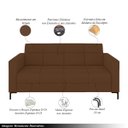 Ver imagem 3 de Sofá Living Decorativo Houston 2 Lugares 160cm Pés em Metal Veludo Marrom Vermelho G33 - Gran Belo