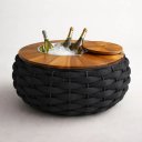 Ver imagem 4 de Champanheira em Tricô Náutico com Tampinha para o Balde Preto Tricô Náutico
