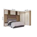 Ver imagem 3 de Guarda-Roupa Modulado Casal Herval Viel, com Cabeceira, Off White