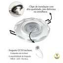Ver imagem 3 de 4 Spot Cristal Embutido Borda Bisote Banheiro Bet12
