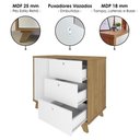 Ver imagem 6 de Mesa Escrivaninha em L 145x128 cm e Balcao 91 cm Olmo Branco Artany