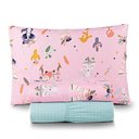 Ver imagem 1 de Jogo de Cama Lençol Lutti Solteiro Infantil 200 Fios Estampado 3 Peças Raposa Foxy Rosa - 100% Polié