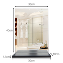 Ver imagem 2 de Espelheira Retangular 30x40cm Com Prateleira Grafiti MDF