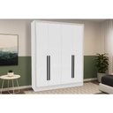 Ver imagem 1 de Guarda Roupa 4 Portas e 4 Gavetas Valência Branco - Politorno